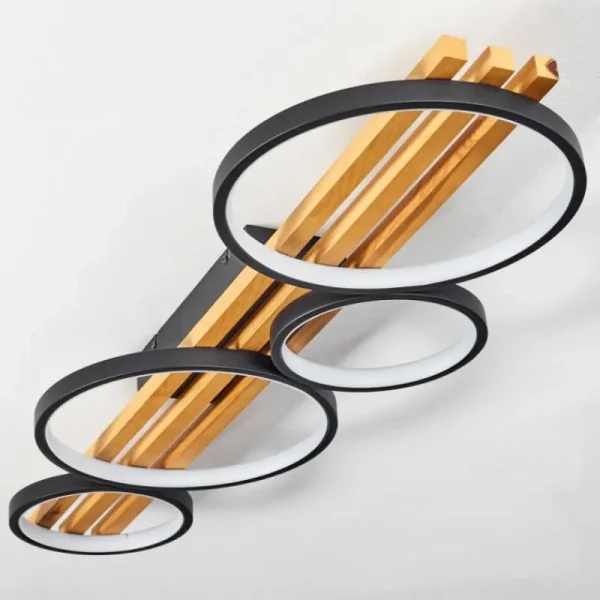 hofstein Plafonnier Rodekro LED Noir, 1 lumière* Lampes Modernes