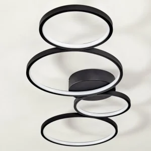 hofstein Plafonnier Rodekro LED Noir, 1 lumière* Lampes Modernes