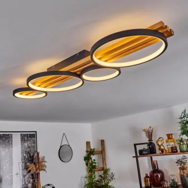 hofstein Plafonnier Rodekro LED Noir, 1 lumière* Lampes Modernes