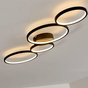 hofstein Plafonnier Rodekro LED Noir, 1 lumière* Lampes Modernes