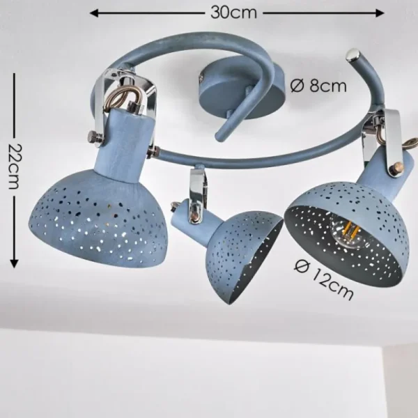 hofstein Plafonnier Ronia Gris, 3 lumières* Lampes Modernes