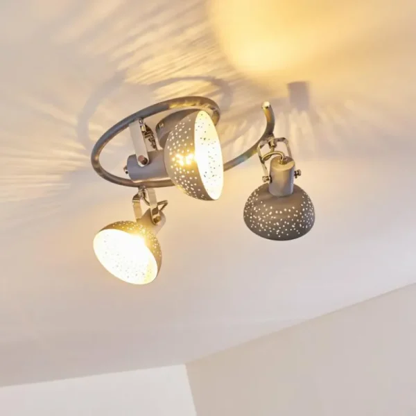 hofstein Plafonnier Ronia Gris, 3 lumières* Lampes Modernes