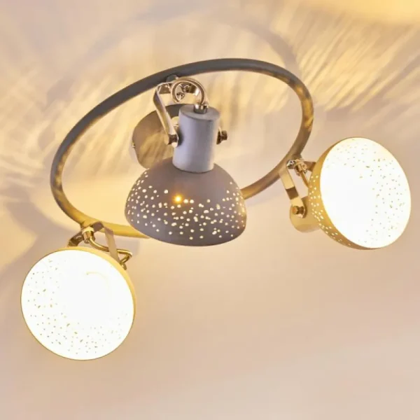 hofstein Plafonnier Ronia Gris, 3 lumières* Lampes Modernes