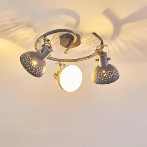 hofstein Plafonnier Ronia Gris, 3 lumières* Lampes Modernes