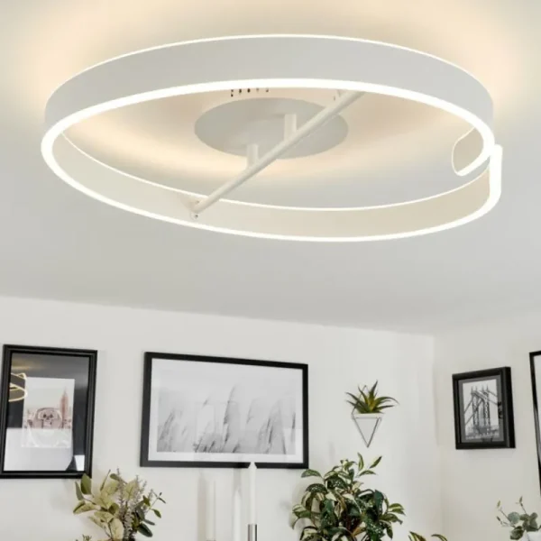 hofstein Plafonnier Rosemond LED Blanc, 1 lumière* Lampes Modernes