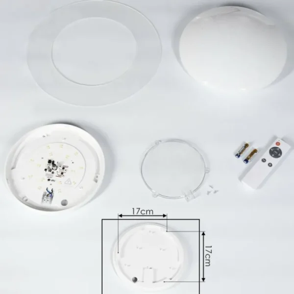 hofstein Plafonnier Rosenga LED Blanc, 1 lumière, Télécommandes* Lampes Modernes