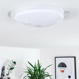 hofstein Plafonnier Rosenga LED Blanc, 1 lumière, Télécommandes* Lampes Modernes