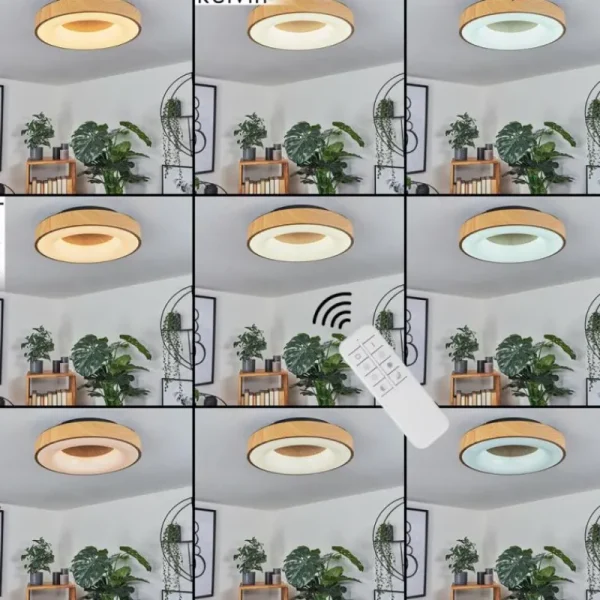 hofstein Plafonnier Sachseln LED Noir, 1 lumière* Lampes Modernes