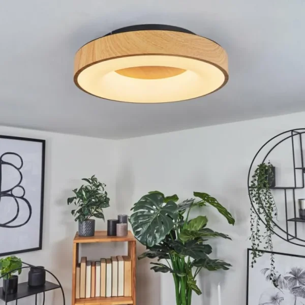 hofstein Plafonnier Sachseln LED Noir, 1 lumière* Lampes Modernes