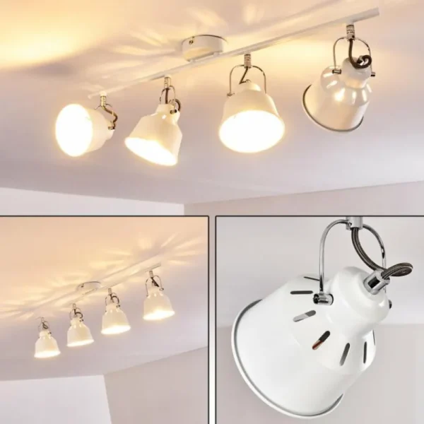 hofstein Plafonnier Safari Blanc, 4 lumières* Lampes Modernes