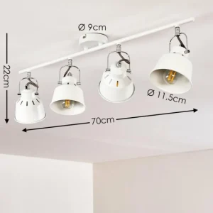 hofstein Plafonnier Safari Blanc, 4 lumières* Lampes Modernes