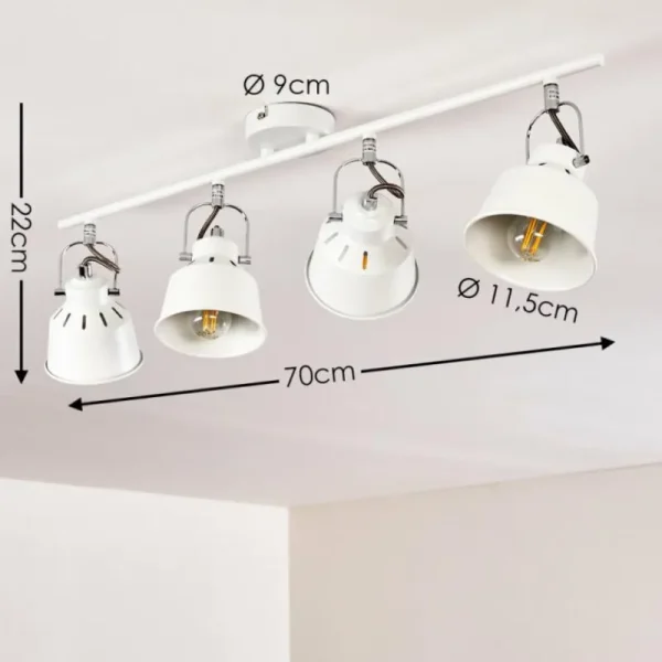 hofstein Plafonnier Safari Blanc, 4 lumières* Lampes Modernes