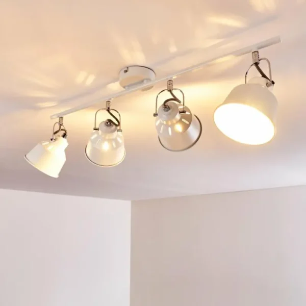 hofstein Plafonnier Safari Blanc, 4 lumières* Lampes Modernes