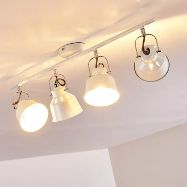 hofstein Plafonnier Safari Blanc, 4 lumières* Lampes Modernes