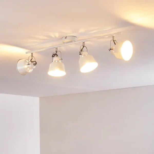 hofstein Plafonnier Safari Blanc, 4 lumières* Lampes Modernes