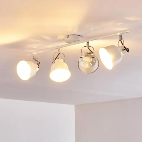 hofstein Plafonnier Safari Blanc, 4 lumières* Lampes Modernes