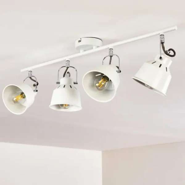 hofstein Plafonnier Safari Blanc, 4 lumières* Lampes Modernes