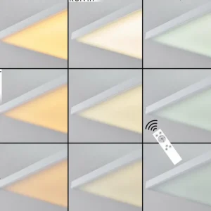 hofstein Plafonnier Salamo LED Blanc, 1 lumière, Télécommandes* Lampes Modernes