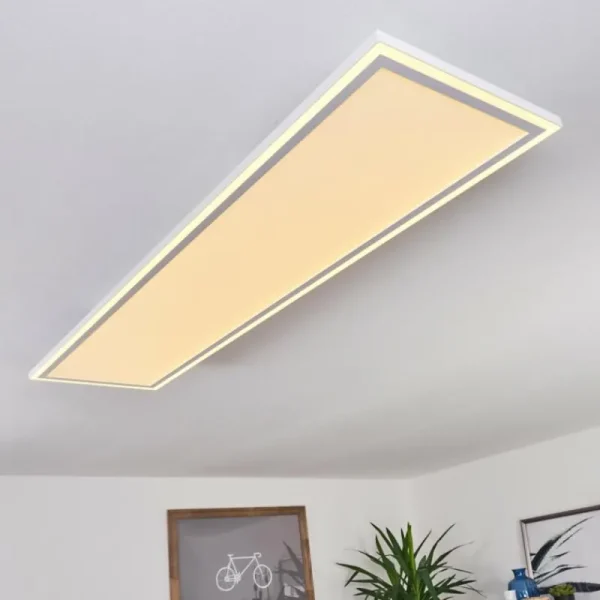 hofstein Plafonnier Salamo LED Blanc, 2 lumières, Télécommandes* Lampes Modernes