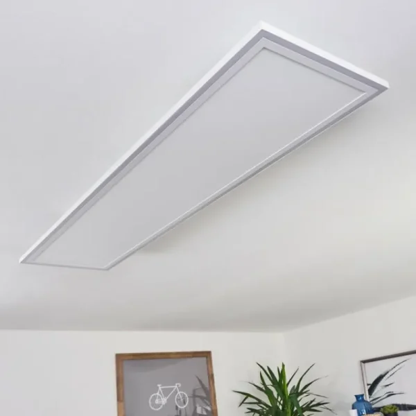 hofstein Plafonnier Salamo LED Blanc, 2 lumières, Télécommandes* Lampes Modernes