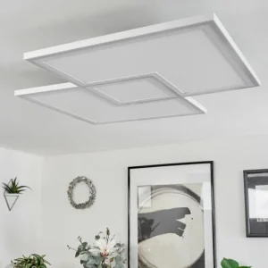 hofstein Plafonnier Salamo LED Blanc, 1 lumière, Télécommandes* Lampes Modernes