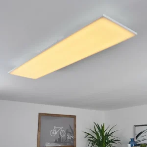 hofstein Plafonnier Salamo LED Blanc, 1 lumière, Télécommandes* Lampes Modernes