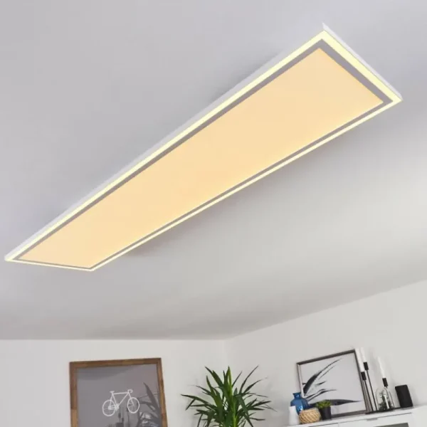 hofstein Plafonnier Salamo LED Blanc, 2 lumières, Télécommandes* Lampes Modernes
