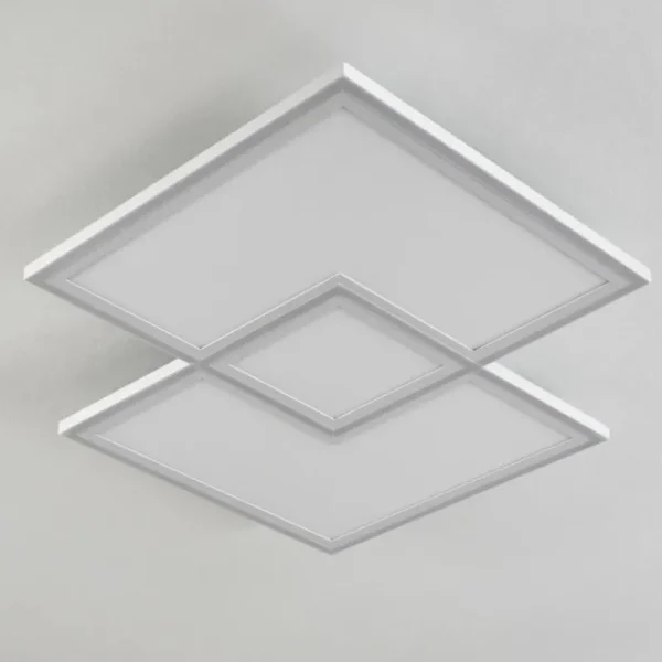 hofstein Plafonnier Salamo LED Blanc, 1 lumière, Télécommandes* Lampes Modernes