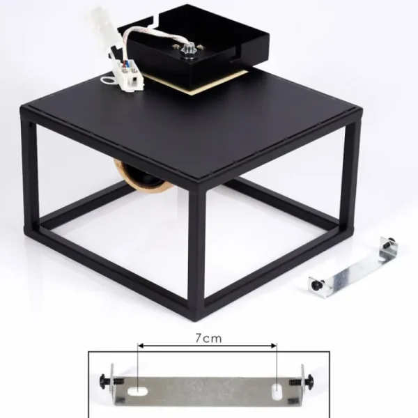 hofstein Plafonnier Salla Bois clair, Noir, 1 lumière* Lampes Modernes