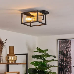 hofstein Plafonnier Salla Bois clair, Noir, 1 lumière* Lampes Modernes