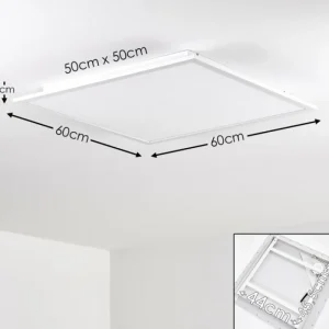 hofstein Plafonnier Salmi LED Aluminium, Blanc, 1 lumière* Lampes Modernes