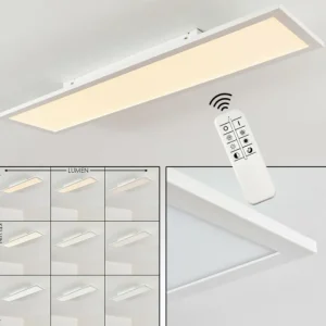 hofstein Plafonnier Salmi LED Blanc, 1 lumière, Télécommandes* Lampes Modernes
