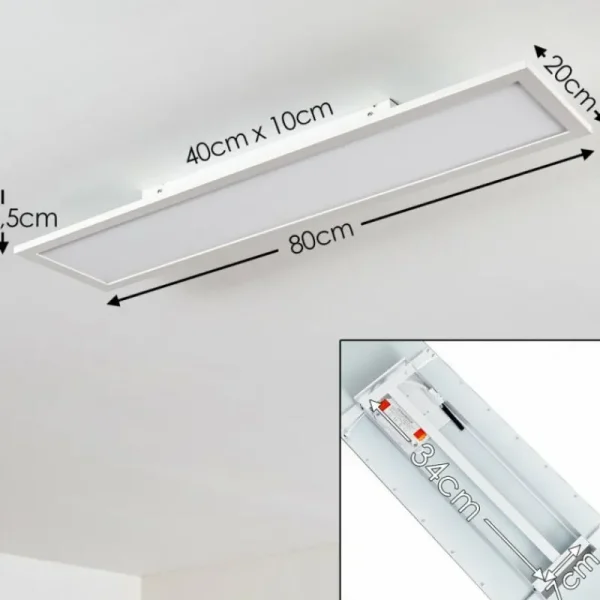 hofstein Plafonnier Salmi LED Blanc, 1 lumière* Lampes Modernes