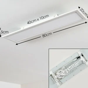 hofstein Plafonnier Salmi LED Blanc, 1 lumière, Télécommandes* Lampes Modernes