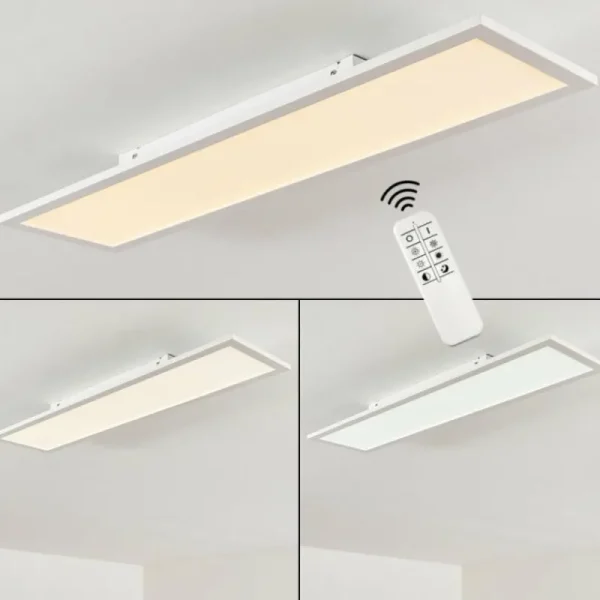 hofstein Plafonnier Salmi LED Blanc, 1 lumière, Télécommandes* Lampes Modernes