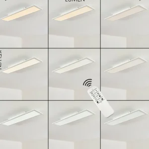 hofstein Plafonnier Salmi LED Blanc, 1 lumière, Télécommandes* Lampes Modernes