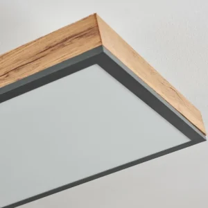 hofstein Plafonnier Salmi LED Couleur bois, Noir, Blanc, 1 lumière* Lampes Modernes