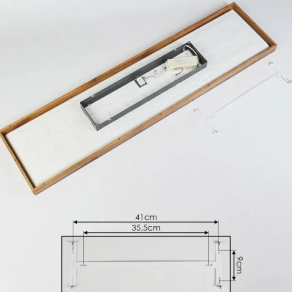 hofstein Plafonnier Salmi LED Couleur bois, Noir, Blanc, 1 lumière* Lampes Modernes