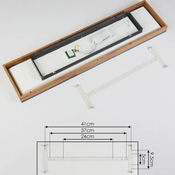 hofstein Plafonnier Salmi LED Couleur bois, Noir, Blanc, 1 lumière* Lampes Modernes