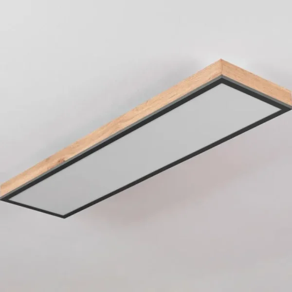 hofstein Plafonnier Salmi LED Couleur bois, Noir, Blanc, 1 lumière* Lampes Modernes