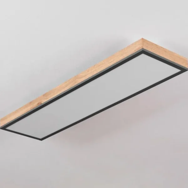 hofstein Plafonnier Salmi LED Couleur bois, Noir, Blanc, 1 lumière* Lampes Modernes