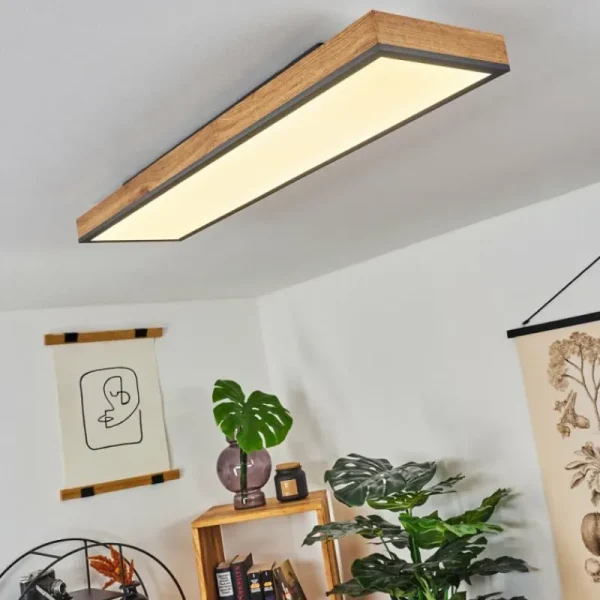 hofstein Plafonnier Salmi LED Couleur bois, Noir, Blanc, 1 lumière* Lampes Modernes