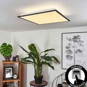 hofstein Plafonnier Salmi LED Noir, Blanc, 2 lumières* Lampes Modernes