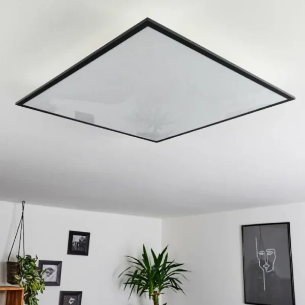 hofstein Plafonnier Salmi LED Noir, Blanc, 1 lumière* Lampes Modernes