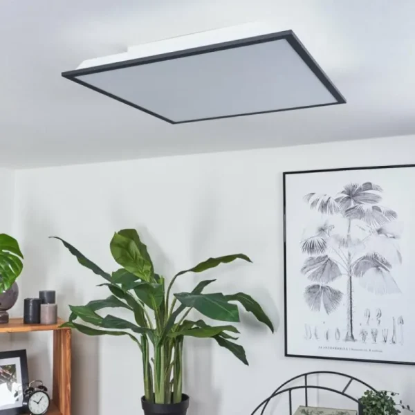 hofstein Plafonnier Salmi LED Noir, Blanc, 2 lumières* Lampes Modernes