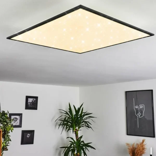 hofstein Plafonnier Salmi LED Noir, Blanc, 1 lumière* Lampes Modernes