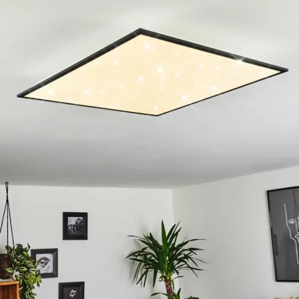 hofstein Plafonnier Salmi LED Noir, Blanc, 1 lumière* Lampes Modernes