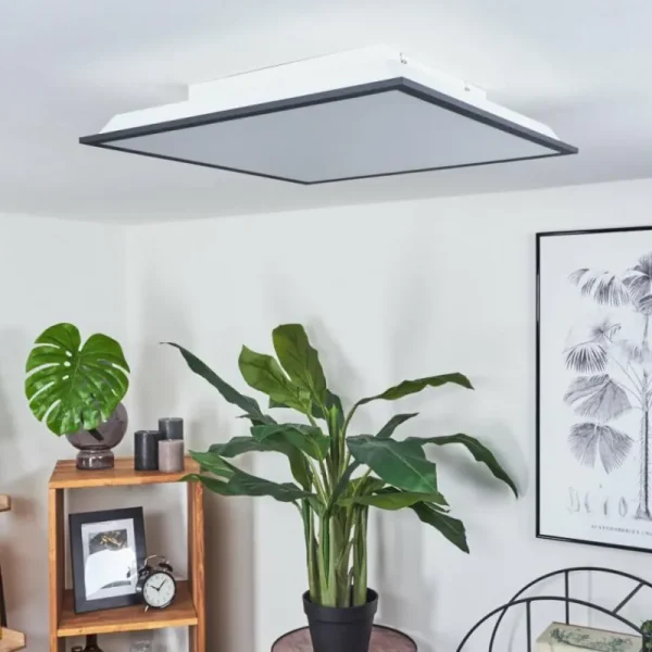 hofstein Plafonnier Salmi LED Noir, Blanc, 2 lumières* Lampes Modernes
