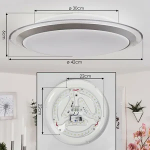 hofstein Plafonnier Sapioris LED Argenté, 1 lumière* Lampes Modernes