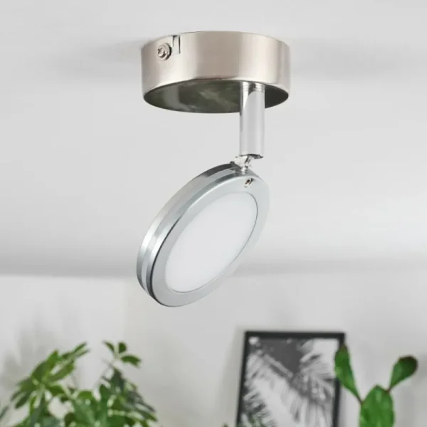 hofstein Plafonnier Sarnadinha LED Nickel mat, 1 lumière* Lampes Modernes